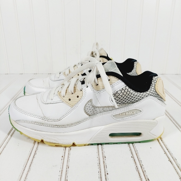 Nike Air Max 90 SE 2 White Platinum Tint Lace Up Sneakers A839 - Picture 1 of 12